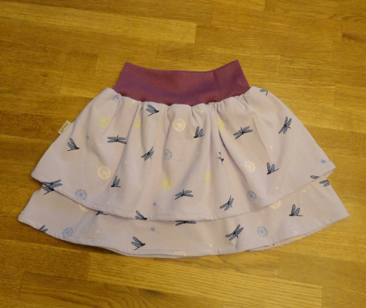 Volantrock Libelle lila Größe 128