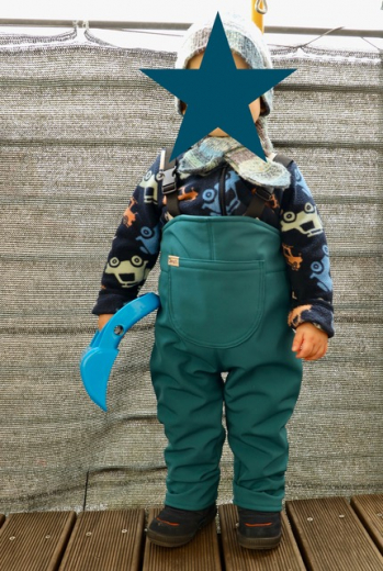 Softshell Buddelhose petrol Größe 86