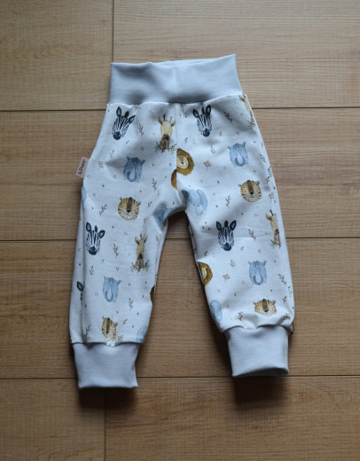Mitwachshose Tiere hell 74/80