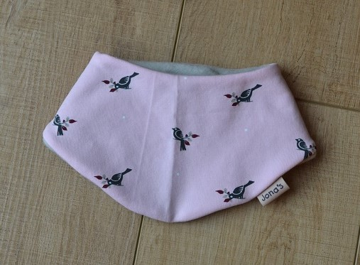 Halstuch Vögel rosa groß