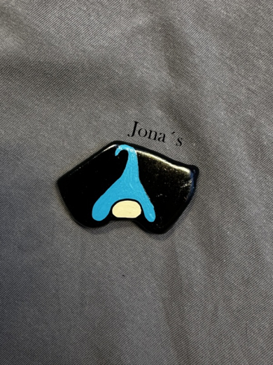 Deko Stein Wichtel blau