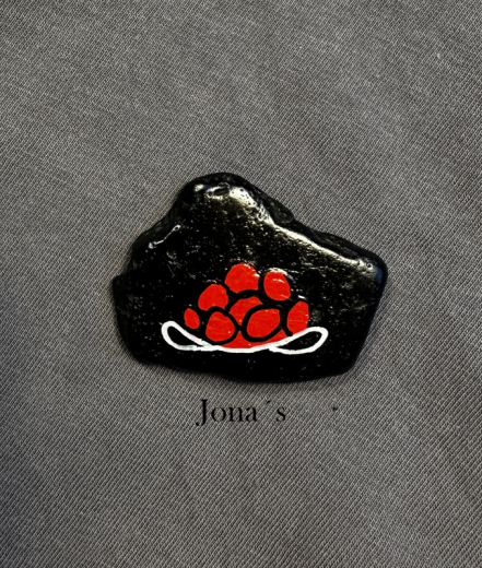 Deko Stein Bollenhut rot