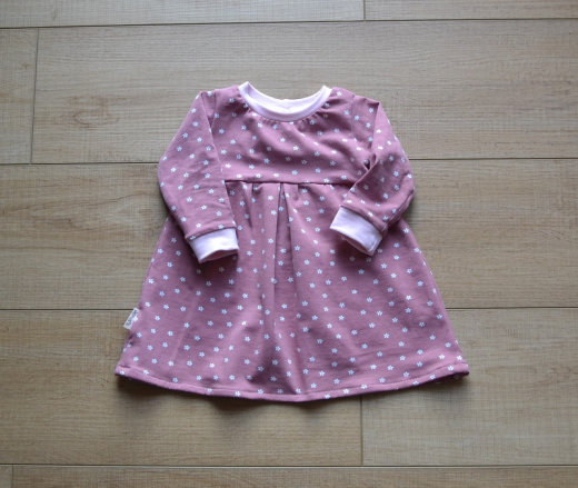 Babykleid rosa Blume Größe 68