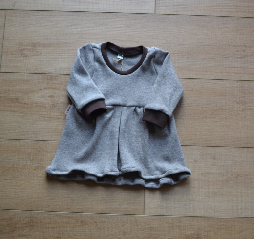 Babykleid Strick braun Größe 74