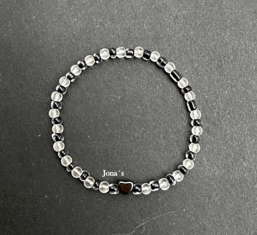 Armband Herz schwarz