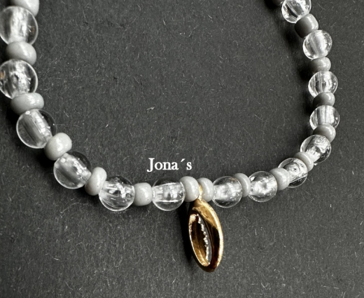 Armband Muschel grau