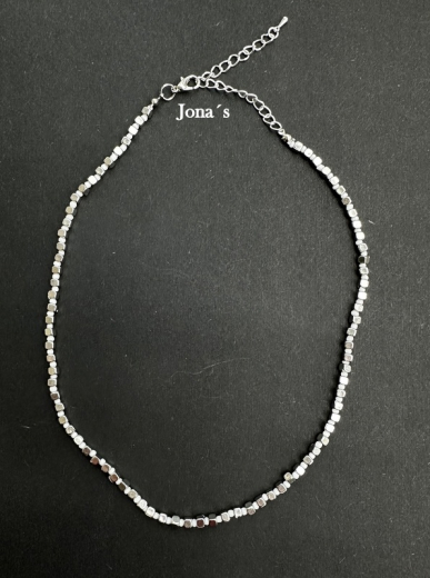 Halskette silber-weiß