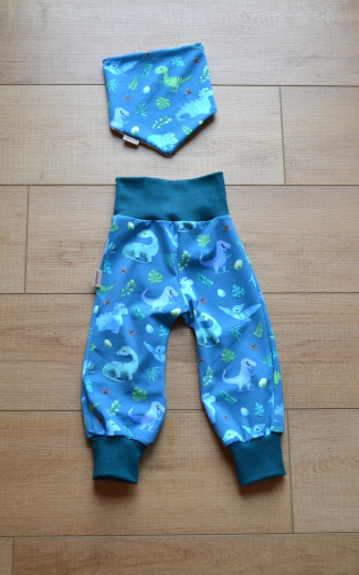 Mitwachshose Dino blau 74/80