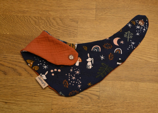 Halstuch Wald blau klein