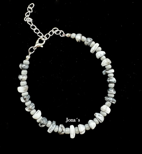 Armband graue Steine