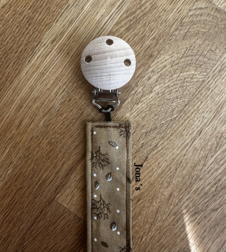 Schnullerkette braun Bäume