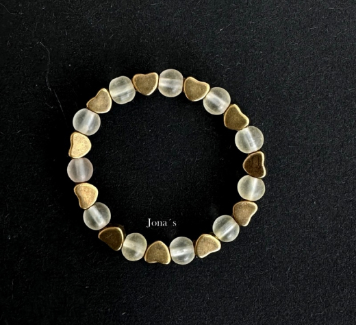 Armband Herzen gelb