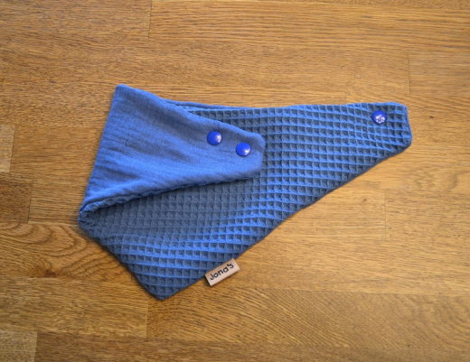 Halstuch Waffelpique blau groß