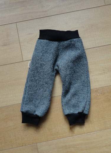 Wollwalk Hose grau meliert Gr. 62/68