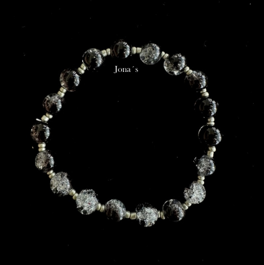Armband schwarz silber