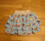 Volantrock Pferd türkis Größe 128