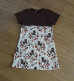 Sommerkleid Pferd braun Größe 104