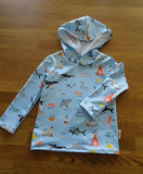 UV-Badeshirt Fische blau Größe 80/86