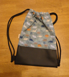 Turnbeutel / Rucksack Softshell Dino grün