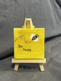 Mini Leinwand "Be happy"