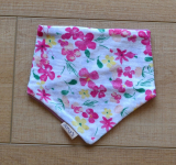 Halstuch Musselin rosa Blumen groß