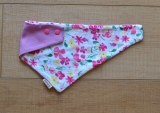 Halstuch Musselin rosa Blumen groß