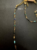 Kette und Armband gold-grün