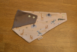 Halstuch Tiere beige groß