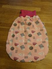 Strampelsack / Pucksack Robbe gefüttert
