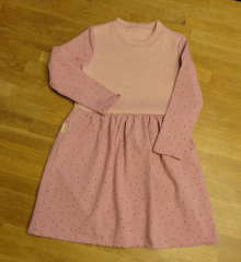 Kleid Punkte rosa Größe 122