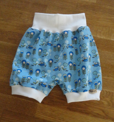 Kurze Pumphose Vögel blau Größe 104