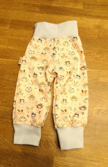 Mitwachshose Tiere rosa 74/80