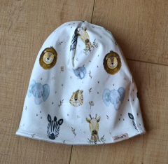 Beanie Tiere weiss 48 cm