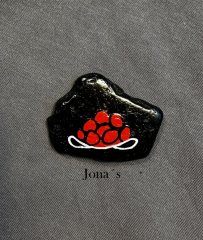 Deko Stein Bollenhut rot