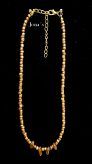 Halskette braun Steine