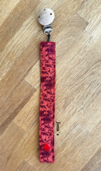 Schnullerkette rote Blumen