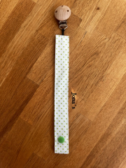 Schnullerkette grüne Punkte