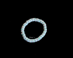 Armband türkis-weiß-grau