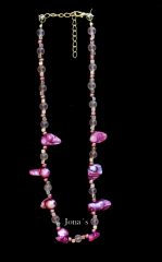 Halskette lila-gold