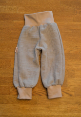 Mitwachshose Musselin beige Größe 74/80