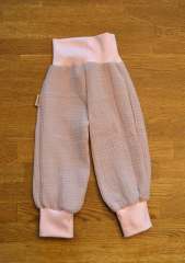 Mitwachshose Musselin rosa Größe 74/80
