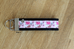 Filzschlüsselanhänger Faultiere rosa