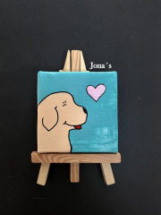 Mini Leinwand "Hund"