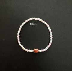 Armband Herz pastell