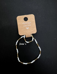 Armband/ Ring Kombi gold-weiß