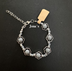 Armband grau-silber