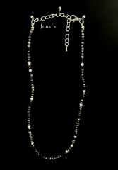 Glasschliffperlen Kette schwarz