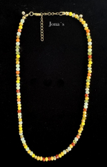 Glasschliffperlen Kette orange