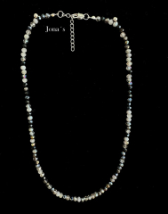 Glasschliffperlen Kette schwarz