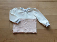 Langarmshirt weiss/Herzen Größe 74